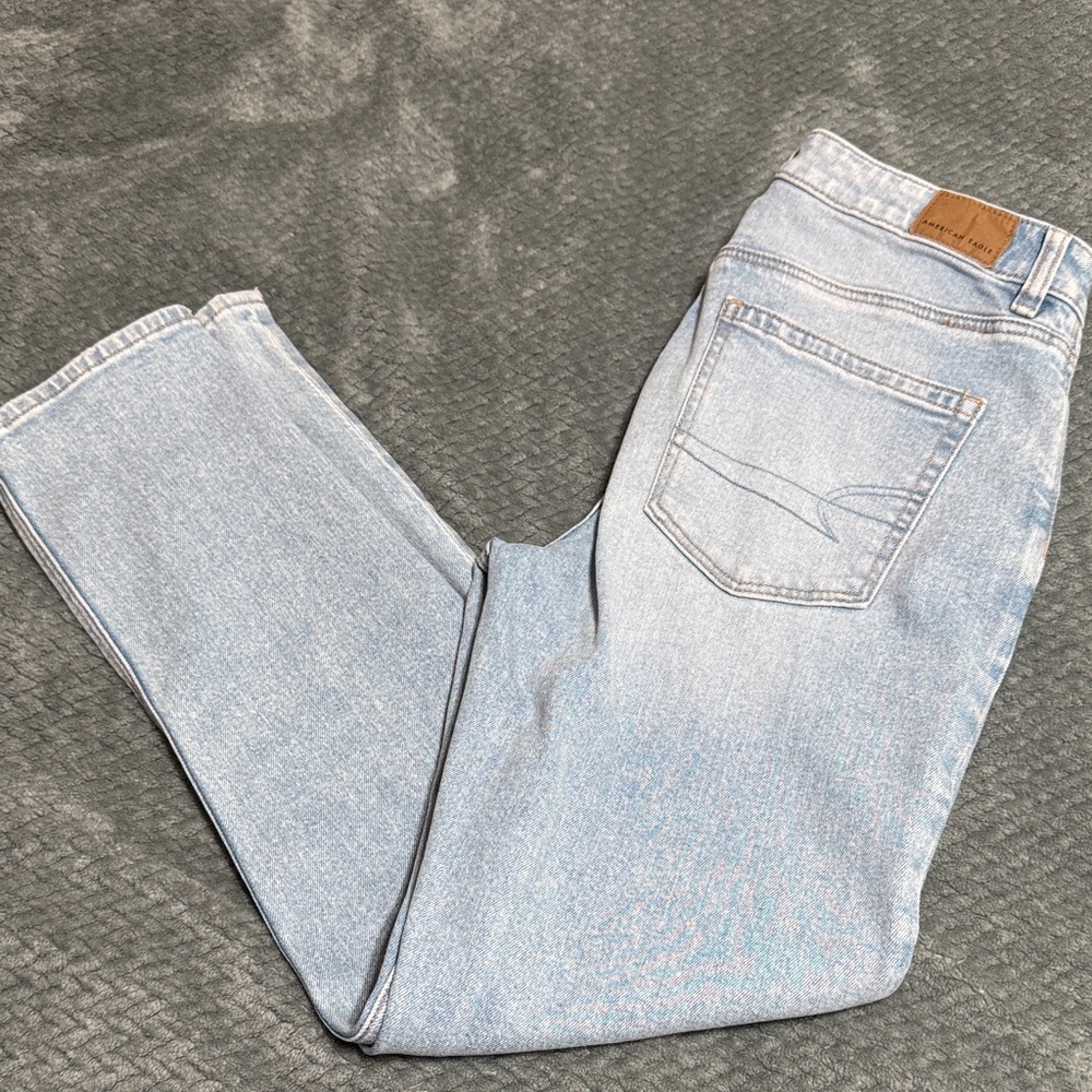American Eagle Outfitters Light Blue Straight Leg Jeans